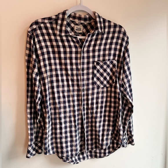 TNA | Boyfriend Fit Blue Check Button Up Size S - Picture 1 of 3